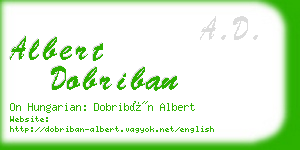 albert dobriban business card